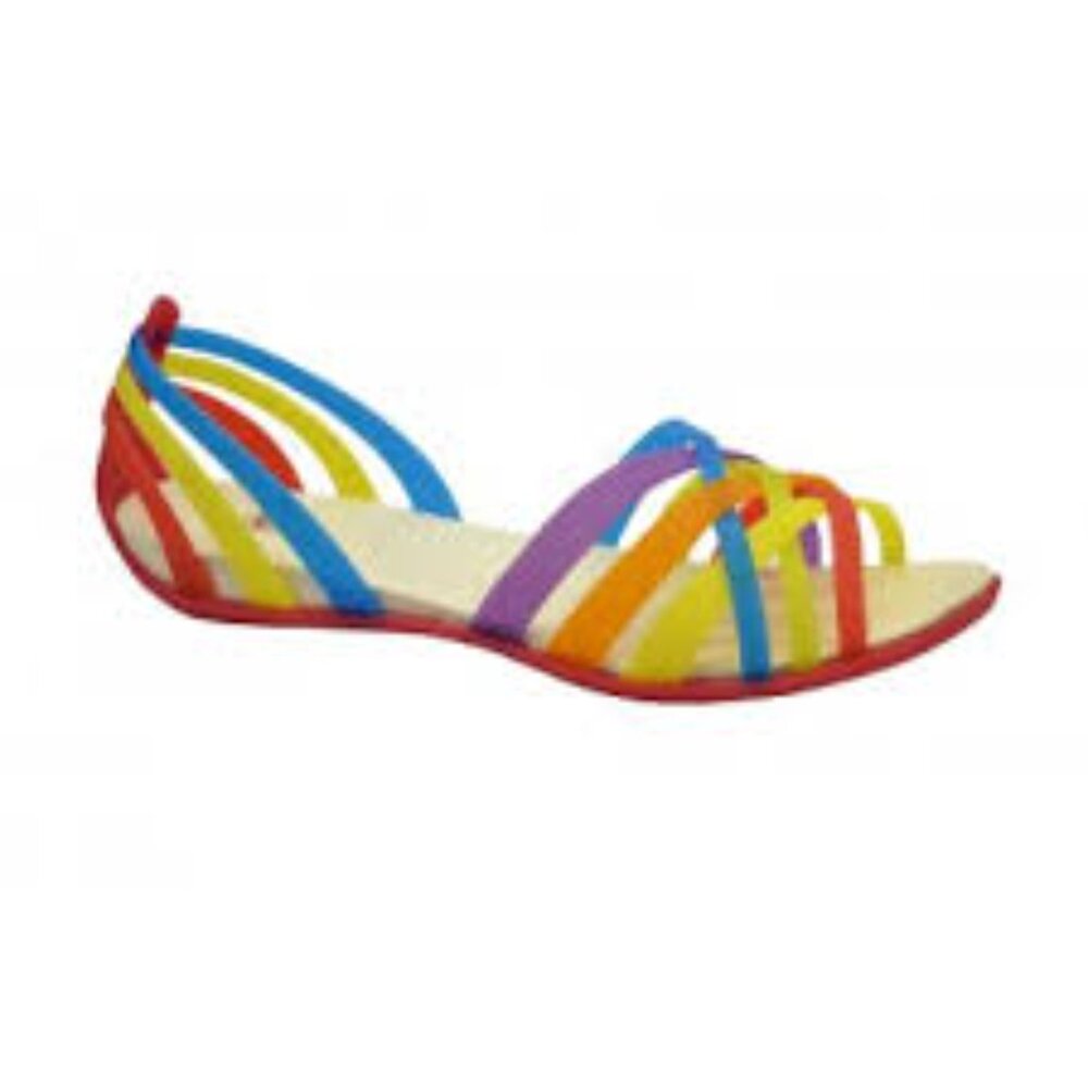 Crocs Women's Multicolor Huarache‎ Cross Strap Classic Strappy Flat Size 5